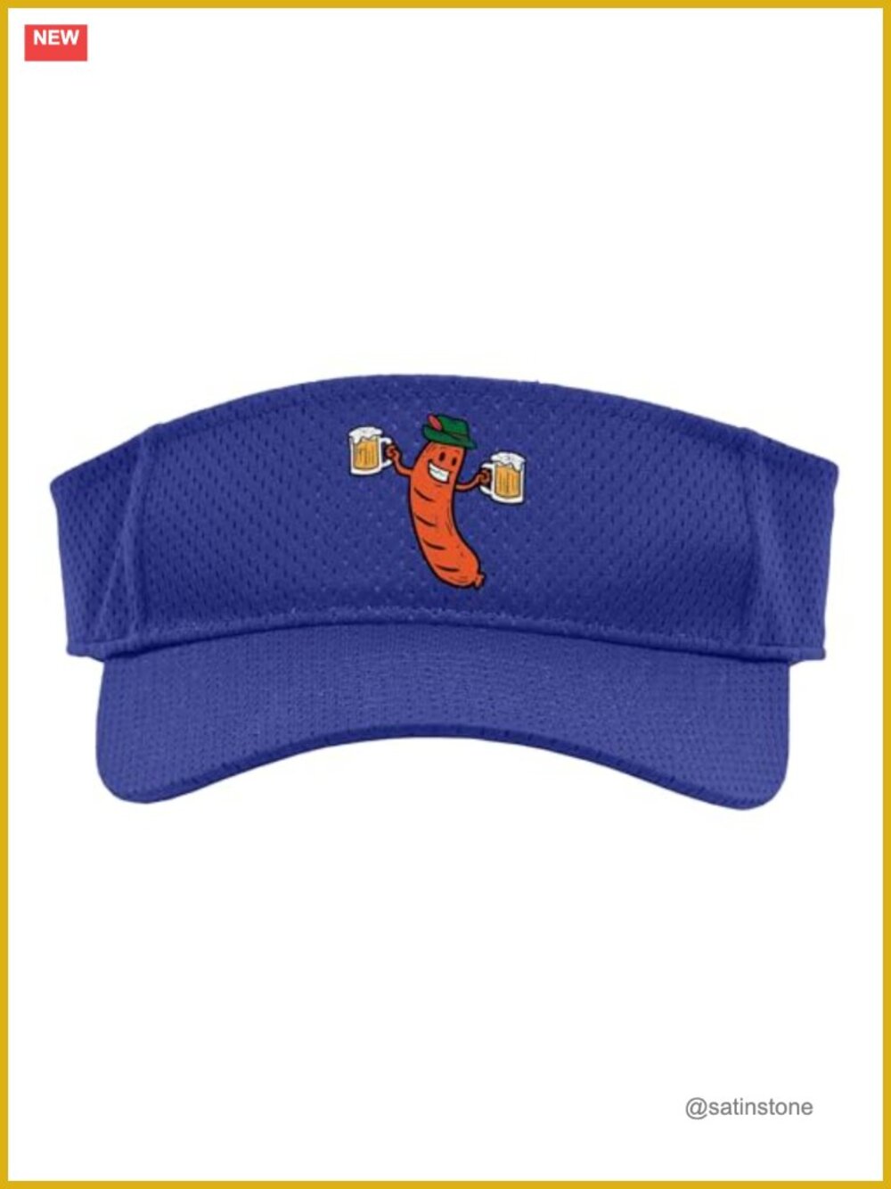Bratwurst Sausage Sun Visor Adjustable Polyester Mesh Sport Hat Costume